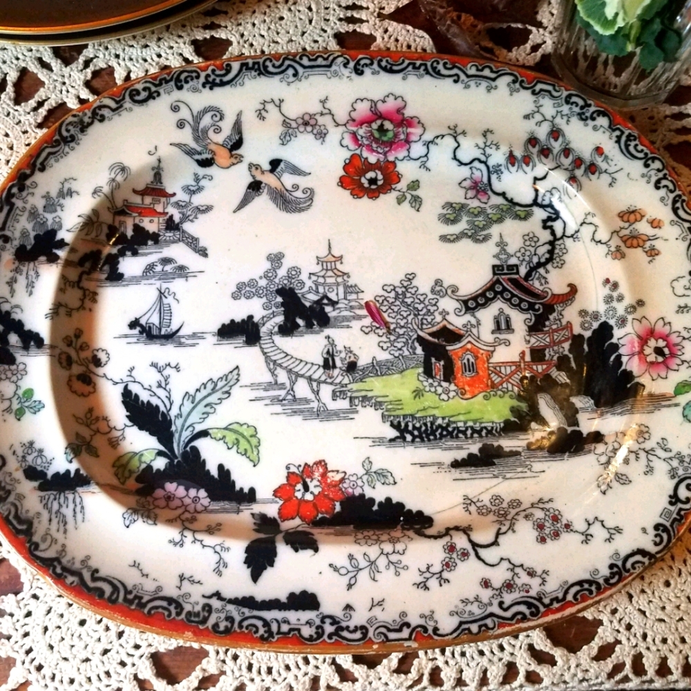 Mason's Large Ironstone Platter. Antique, England.